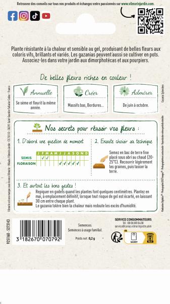 Fleurs - Gazania Splendens Varié - MEDIA_PACKAGING_VERSO